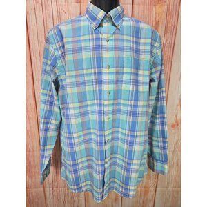 Southern Tide Mens Classic Fit Plaid Button-Up Shirt Medium Cotton Blend